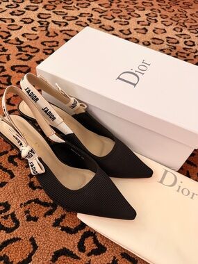 Dior Black J'Adior Slingback Pumps
